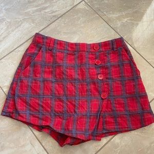 Plaid skort